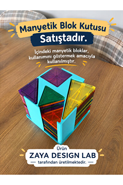 Zaya Design Lab Manyetik Blok Saklama Kutusu – Magnetik Yapı Blokları Organizeri