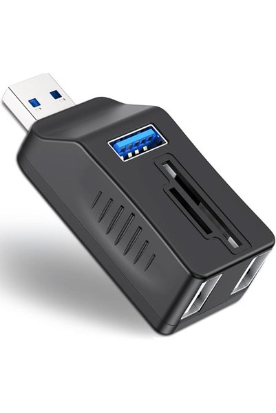 Bukela 5-Port USB 3.0 Hub with SD TF Card Reader, USB Extender Splitter with ...