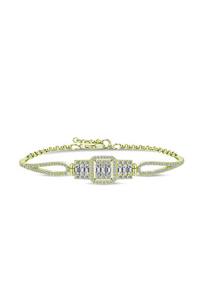 BlackCraft ​ Silver Gold Baguette Bracelet