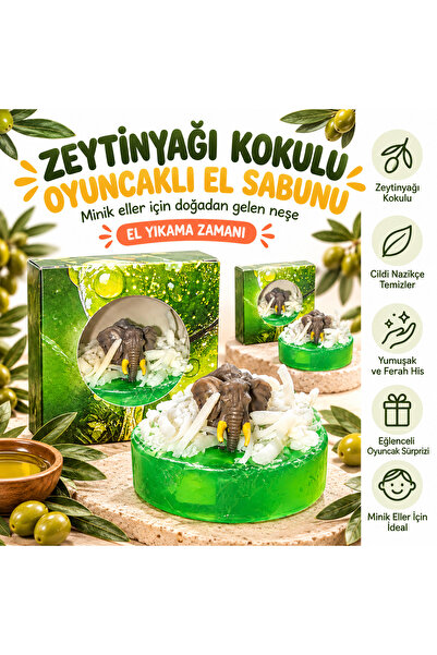 Zeytinyağı Kokulu Oyuncaklı El Sabunu Çocuk Sabunu Eğlenceli El Yıkama Sabunu
