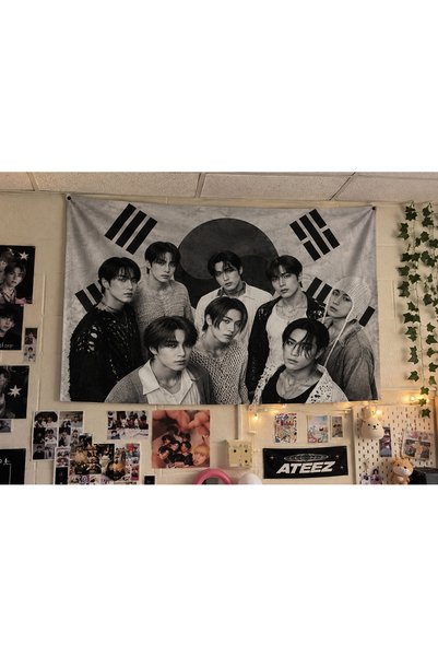 Gravs Stray kids Erkek Grubu Bayrak/Duvar Örtüsü