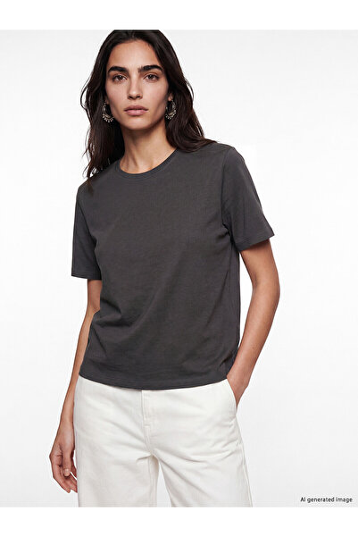 LC Waikiki Two Mt Shop Quality Lcw Vision Gray Combed Cotton Plain Standard &...
