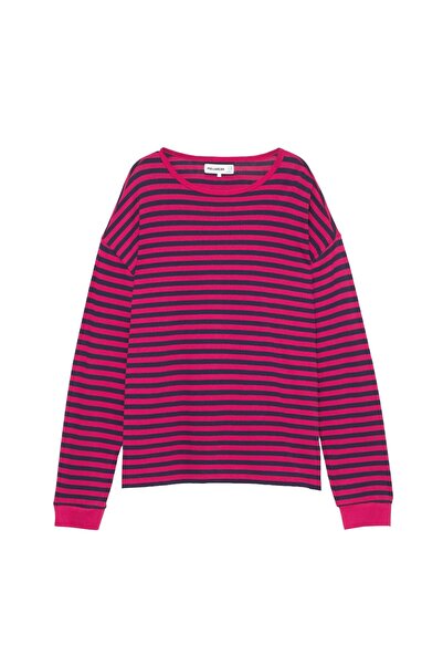 Pull & Bear Çizgili uzun kollu Tişört