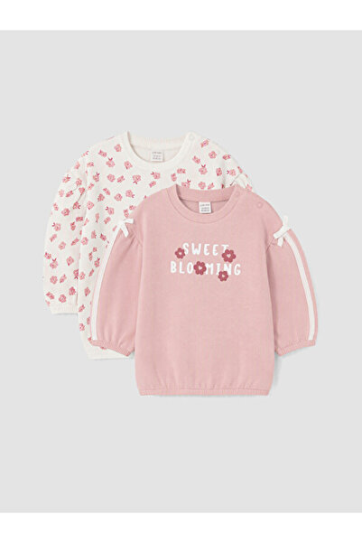 LC Waikiki Esvab • Modern & Distinctive Floral Baby Girl Sweatshirt Set of 2