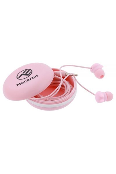 TELLUR Căști audio Macaron, intraauriculare, 1.2m, roz