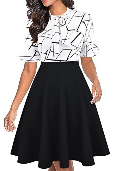 GENERAL Women Summer Floral Ruffle Sleeve Wear to Work Church Wedding Guest P...