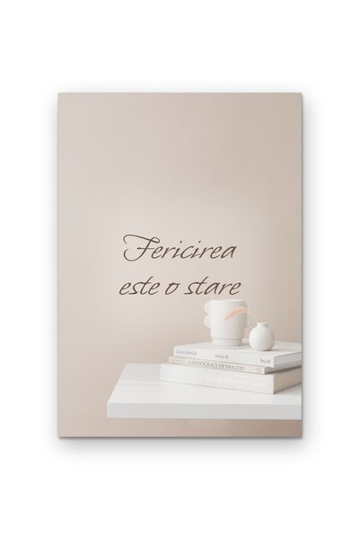 OEM Poster Carton 250g A4 Fericirea este o stare, Design Minimalist, Decor Pe...