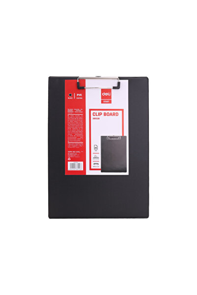 Deli Πίνακας σεμιναρίου Α4 με κλιπ PVC, μαύρος