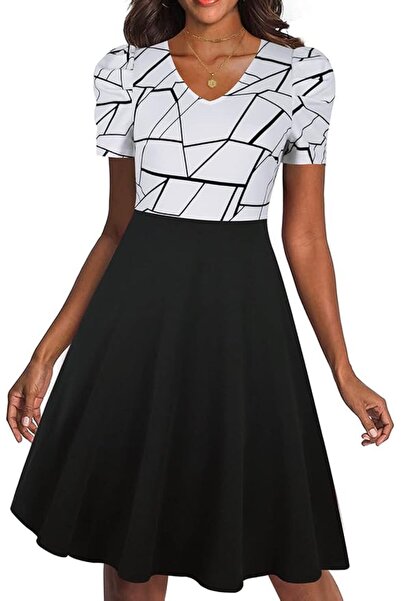 GENERAL Women Summer Floral Ruffle Sleeve Wear to Work Church Wedding Guest P...