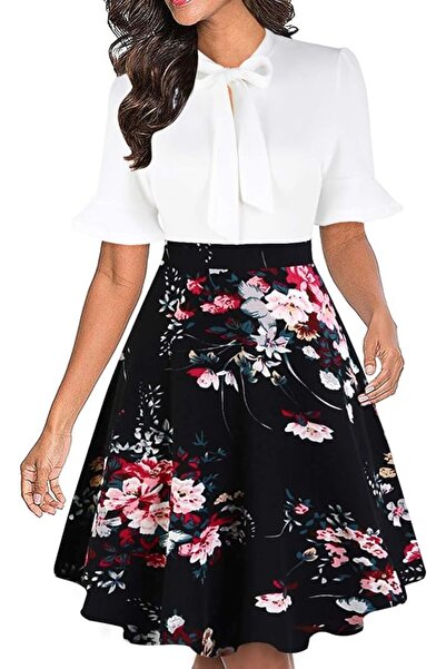 GENERAL Women Summer Floral Ruffle Sleeve Wear to Work Church Wedding Guest P...