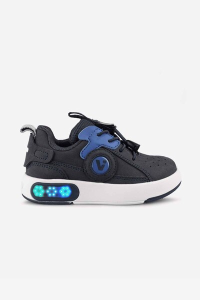 Vicco Erkek Çocuk Işıklı Spor Ayakkabı Lacivert Mavi Günlük Sneaker
