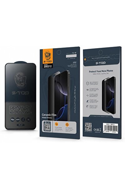 Generic S-TOP Privacy Matte Ceramic Screen Protector for iPhone 11 Pro Max, A...