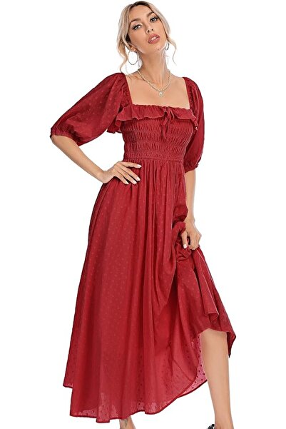 GENERAL R.Vivimos Women Summer Half Sleeve Cotton Ruffled Vintage Elegant Bac...