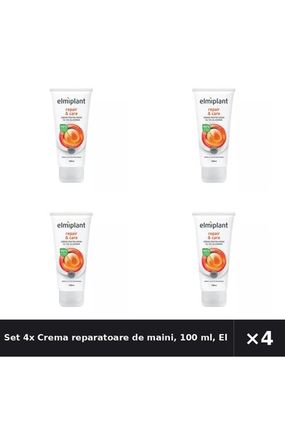 ELMIPLANT Set 4x Crema reparatoare de maini, 100 ml,
