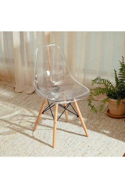 Generic Transparent Acrylic Back Stool Plexiglass Crystal Dining Chair Clothi...