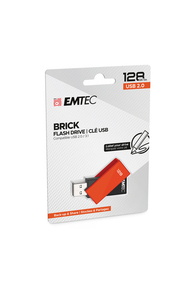 Emtec USB2.0 C350 128GB Πορτοκαλί - ECMMD128GC352