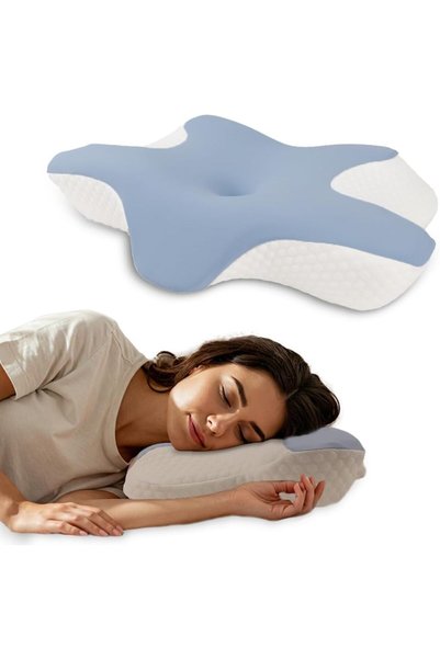 Generic Nova Pro Memory Foam Cervical Neck Pillow for sleeping | Ergonomic Or...
