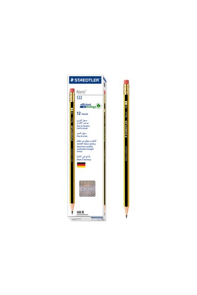 Staedtler Μολύβι με γόμα NORIS 122 HB (Το προϊόν πωλείται ως ατομικά τεμάχια)