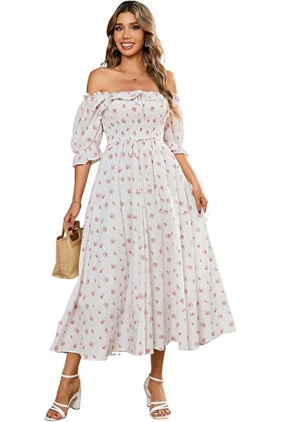 GENERAL R.Vivimos Women Summer Half Sleeve Cotton Ruffled Vintage Elegant Bac...