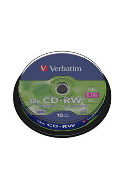 Verbatim CD-RW 43480 SERL 700MB 12X ΑΝΤΙΧΑΡΑΚΤΙΚΗ ΕΠΙΦΑΝΕΙΑ