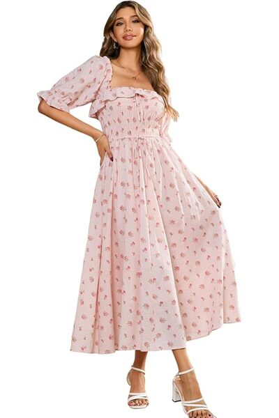 GENERAL R.Vivimos Women Summer Half Sleeve Cotton Ruffled Vintage Elegant Bac...