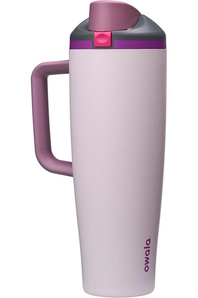 owala FreeSip Tumbler - Stainless Steel - 40-oz. - Grey/Purple (Dreamy Field)...