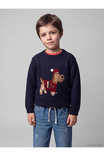 LC Waikiki Esvab • Modern & Distinctive Embroidered Boys' Knit Sweater