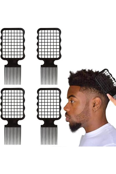 KASTWAVE 4Pcs Twist Combs, Hair Sponge Alternative Comb for Men Curls Sponge ...