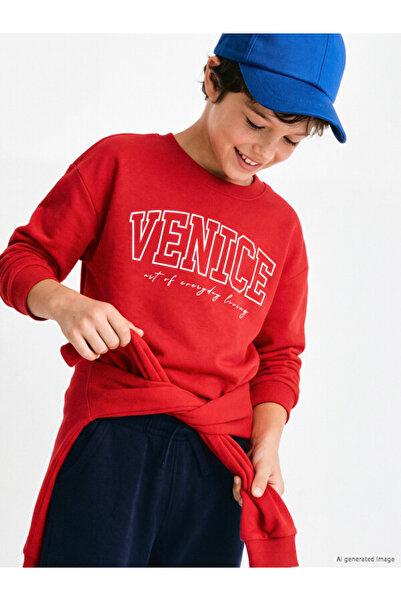 LC Waikiki Esvab • Modern & Distinctive Printed Boys' Thick Sweatshirt