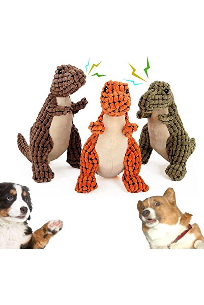 Generic Dog Toy for Aggressive Chewers, 3pcs Indestructible Robust Dino Stuff...
