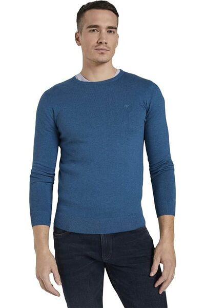 Tom Tailor Men's Basic Knitted Jumper with Crew Neck