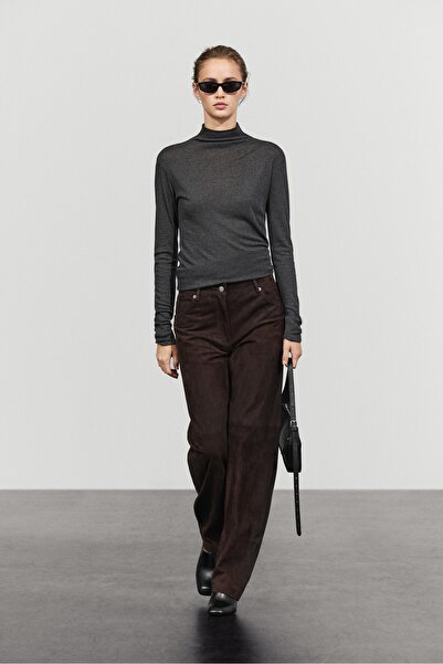 Massimo Dutti Süet deri pantolon