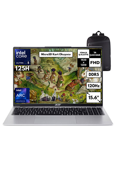 Aspire Lite AL16-71P U5-125H 24GB 1TB Arc Graphics 15.6'' Win11 Pro +S.ÇNT NX.DCLEY.001HMF28