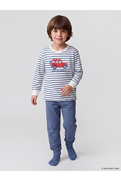 LC Waikiki Esvab • Modern & Distinctive Zero Roba Collar Boys' Pajama Set