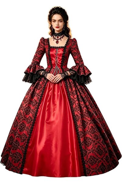 GENERAL CountryWomen 18th Century Women's Rococo Ball Gown Long Masquerade Dr...