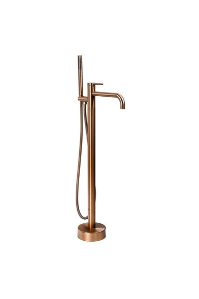 Rea Robinet Pentru Cadă Montat Pe Podea Clif Cupru Periat 26X16X99,5Cm