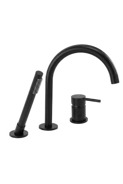 Rea Robinet Pentru Cadă Cu 3 Găuri Lungo Negru 23,5X6,5X27,5Cm