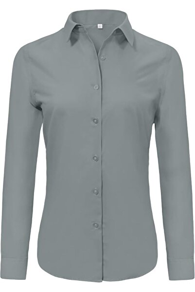 GENERAL Ruisin Super Soft Plain Button Down Shirts for Women Formal Work Dres...