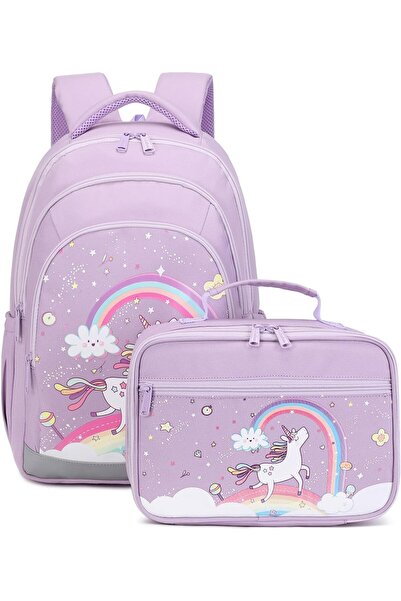Generic Girls School Bag Set | Backpack with Matching Lunchbox | Waterproof a...