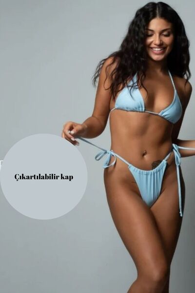 LU Lunita Set de bikini brazilian de înaltă calitate, triunghi lateral, pentru femei