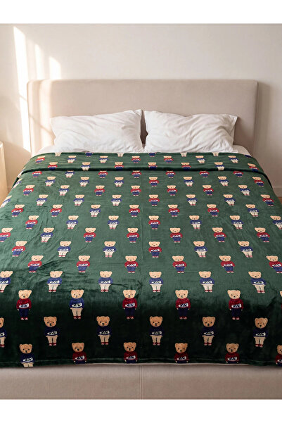 LC Waikiki Lcw Home Mixed Bear Teddy Printed Double Blanket 200X220 cm