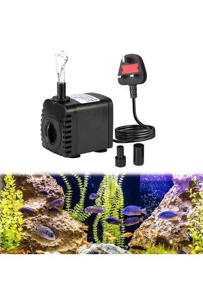 AZONEE Submersible Water Pump with 2 Nozzles Ultra Quiet Water Pump for Aquar...