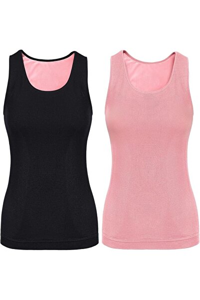 Sintege 2 Pcs Thermal Tank Top Womens Fleece Lined Underwear Tops Undershirt ...
