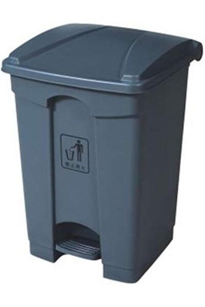 Generic Garbage Bin Plastic With Pedal, 87 Liters, Grey