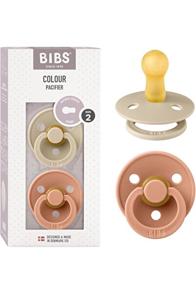 Bibs Liberty Pacifier | 2 Colour Natural Rubber Latex Soothers | Size 1 (0-6 ...