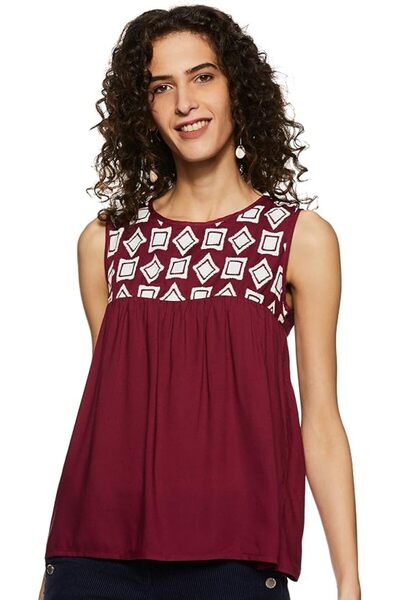styleville.in Women's Plain Regular Fit Top