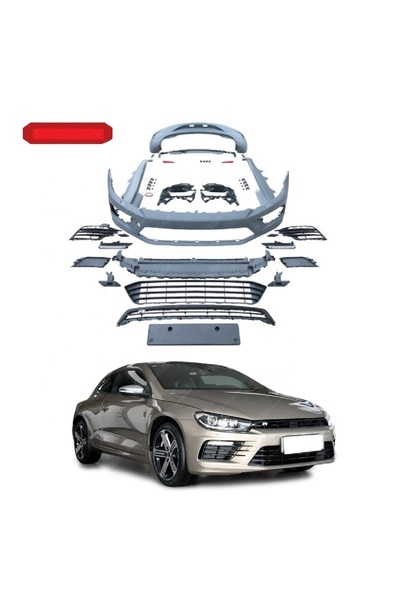 VOLKSVAGEN SCİROCCO 2015-2018 PLASTİK BOYASIZ R BODY KİT