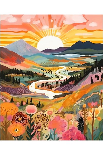 Generic KASTWAVE Paint by Numbers Kits for Adults, Landscape Painting by Numb...
