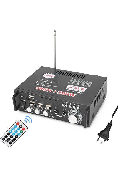 Generic 12V/ 220V Mini 2CH LCD Display HIFI Audio Stereo Power Amplifier BT F...