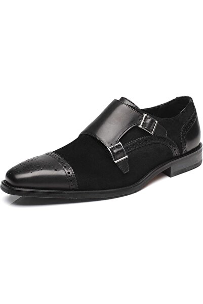 LABADA La Milano Mens Double Monk Strap Slip on Loafer Cap Toe Leather Oxford...